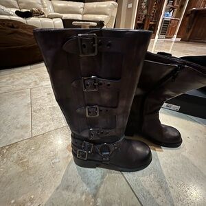 Vintage Foundry Co. moto boots. New